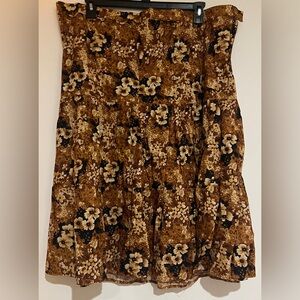 Floral Brown Skirt